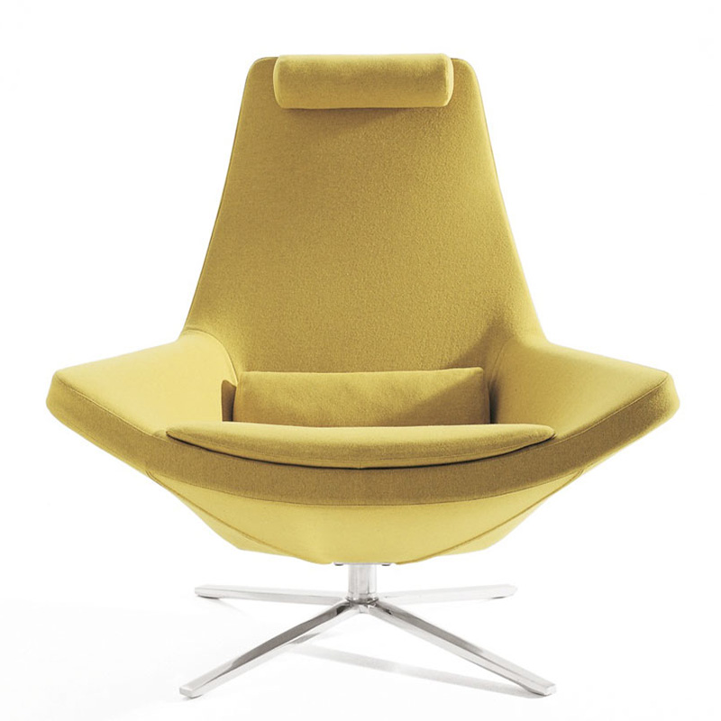 Metropolitan Armchair鳥(niǎo)椅布藝BEB ITALY不銹鋼休閑椅旋轉(zhuǎn)沙發(fā)椅酒店家具