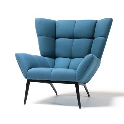 休閑方塊椅Tuulla chair北歐經(jīng)典實(shí)木布藝肌肉稻殼椅面包椅躺椅