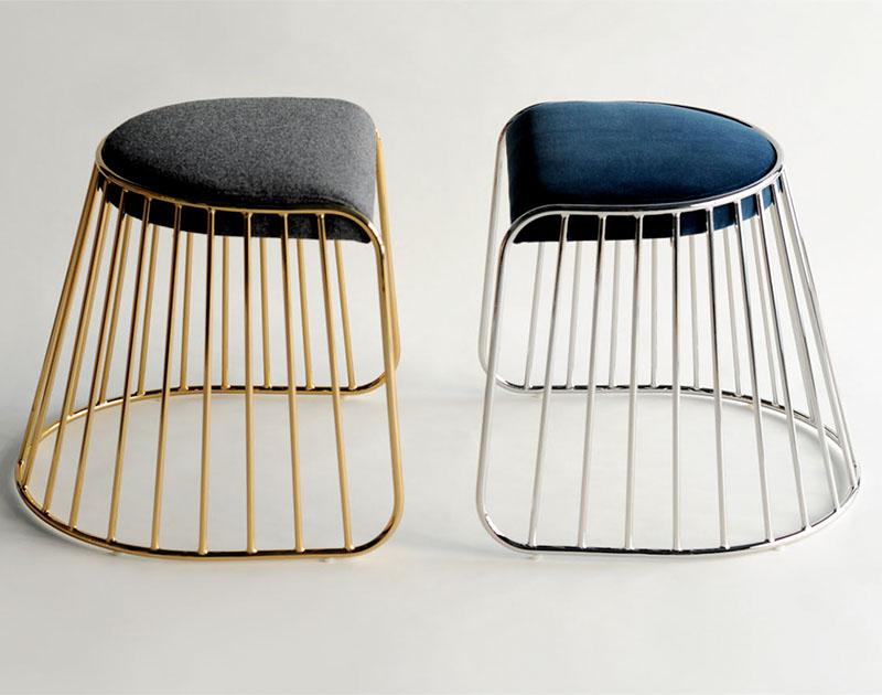 304不銹鋼電鍍 玫瑰金矮 吧凳休閑椅 五金腳踏 布藝真皮仿皮沙發(fā)椅