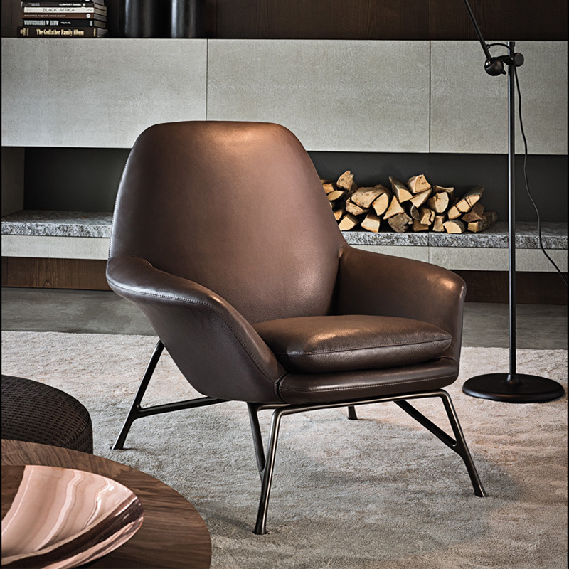 五金腳休閑沙發(fā)躺北歐設(shè)計(jì)師椅創(chuàng)意會(huì)客接待洽談椅 護(hù)膚養(yǎng)生美發(fā)家具