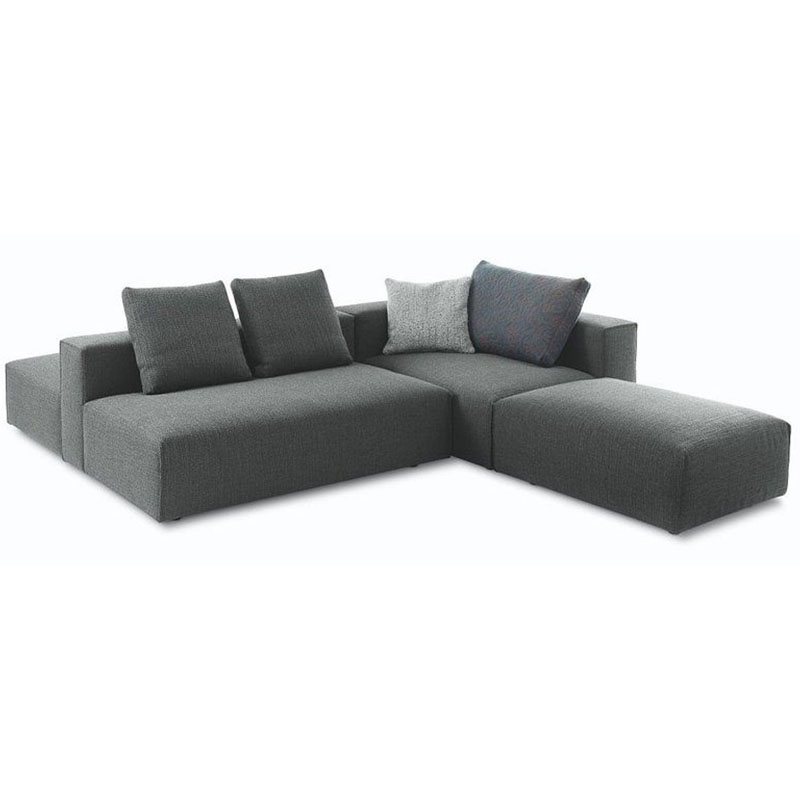 多人蒙蒂沙發(fā)DOMINO北歐現(xiàn)代簡(jiǎn)約意大利進(jìn)口牛皮沙發(fā)組合沙布藝沙發(fā)