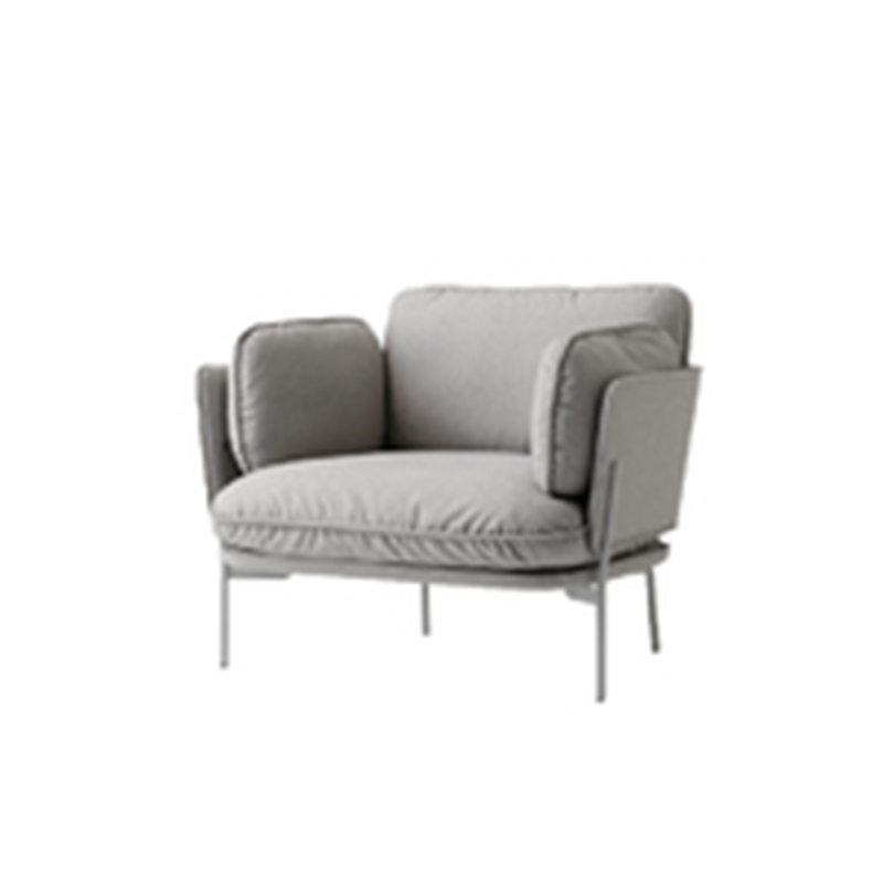 北歐簡約金屬布藝休閑椅Cloud Armchair酒店西餐廳咖啡館會所餐椅