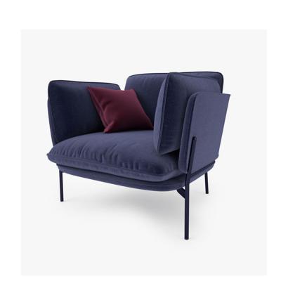 北歐簡約金屬布藝休閑椅Cloud Armchair酒店西餐廳咖啡館會所餐椅