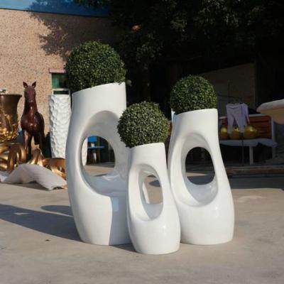 新款玻璃鋼異形客廳花盆 酒店大堂時尚花盆 景觀花盆擺件