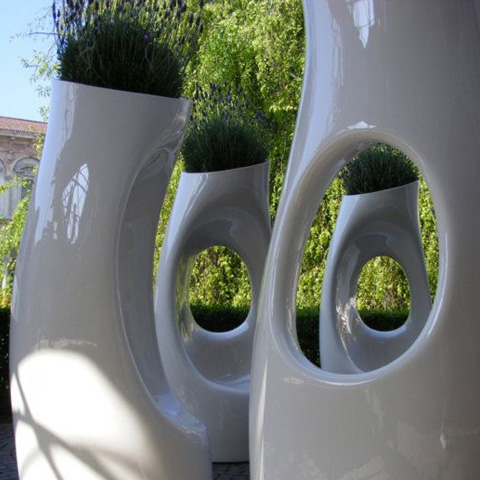 新款玻璃鋼異形客廳花盆 酒店大堂時尚花盆 景觀花盆擺件