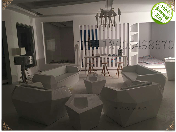 實(shí)物道具湖南衛(wèi)視電視劇  如圖一套6件 玻璃鋼沙發(fā)家具