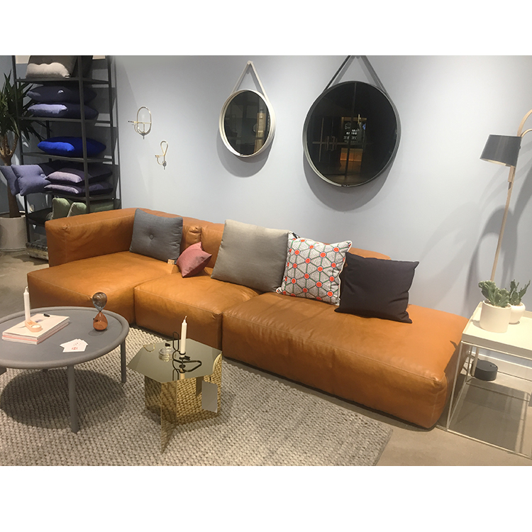 丹麥HAY意大利真皮沙發(fā)MAGS WIDE羽絨牛皮沙發(fā)布沙發(fā)北歐