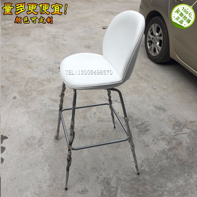 金色腳吧椅 時尚創(chuàng)意高吧椅 丹麥設計師酒吧凳 304不銹鋼電鍍 黑 白 金 銀色