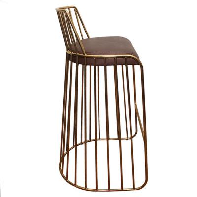 香檳金款復(fù)古吧椅 北歐經(jīng)典不銹鋼現(xiàn)代簡(jiǎn)約吧凳 面料規(guī)格顏色可定制 高端家具