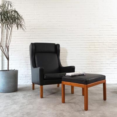 中式 Borge Mogensen休閑椅2331 Easy chair 單人沙發(fā)Ottoman莫根森