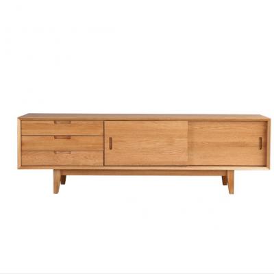 現(xiàn)貨:來圖定制定做 實(shí)木電視柜白橡木 胡桃木色推拉門 原木色