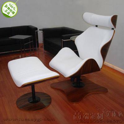 北歐曲木躺椅LOUNGE CHAIR喜多俊之 辦公室酒店高端老板休息椅