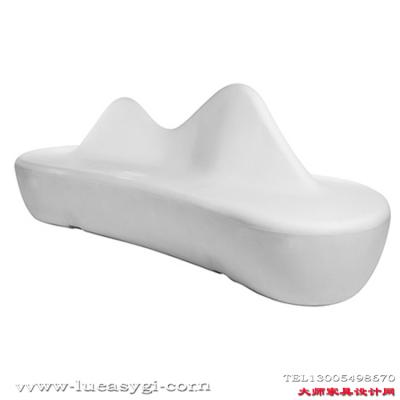 玻璃鋼雙駱峰長椅 創(chuàng)意設(shè)計(jì)師家具山峰長凳 玻璃鋼戶外休閑凳