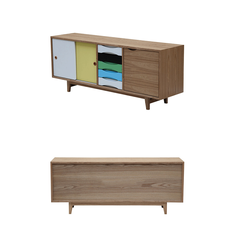 北歐設(shè)計(jì)師家具 實(shí)木柜  儲(chǔ)物柜 餐邊柜 餐置柜 電視柜 多格 抽屜柜彩色兒童柜