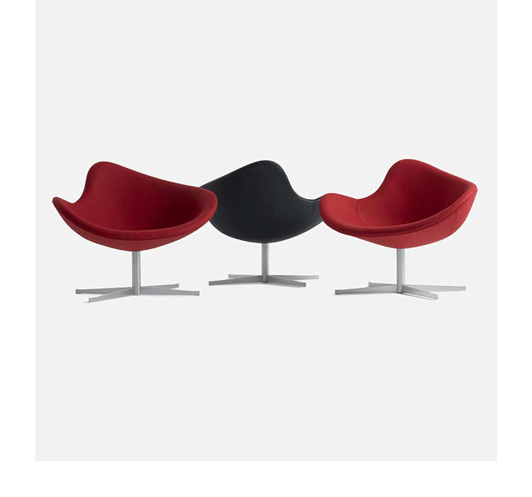 創(chuàng)意設(shè)計(jì)師家具旋轉(zhuǎn)椅 酒店咖啡廳矮背休閑椅 玻璃鋼不銹鋼腳電腦餐椅