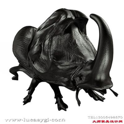 設(shè)計師家具 動物昆蟲甲殼蟲椅 玻璃鋼創(chuàng)意躺椅 帶軟包 顏色面料可定制 酒吧