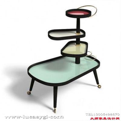 促銷架 置物架科爾意大利設(shè)計(jì)標(biāo)簽壽司四色彩色多顏色咖啡桌 酒店餐廳會(huì)所高端推車茶幾