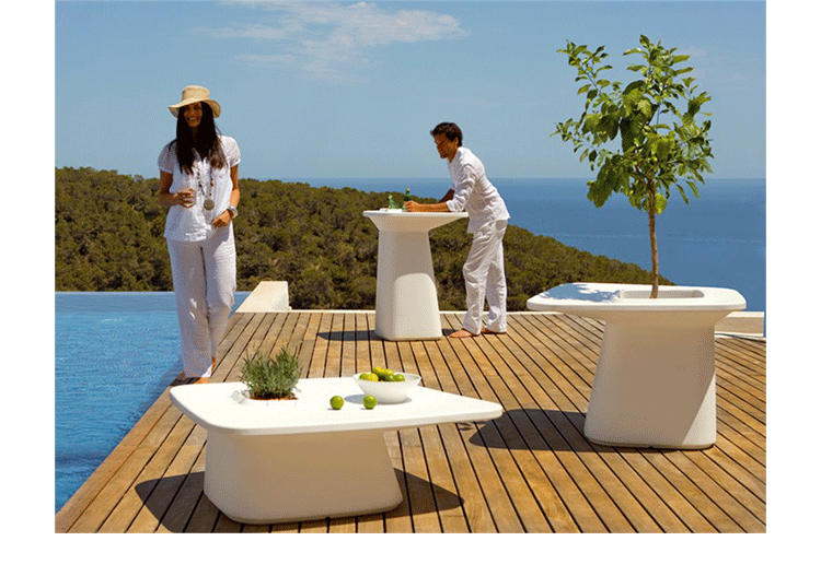 創(chuàng)意設(shè)計(jì)師家具 moma aire low 花園邊桌玻璃鋼戶外吧臺(tái)桌