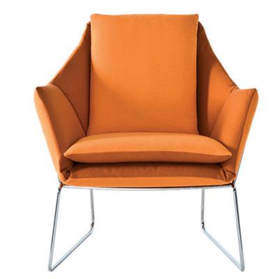 布藝金屬休閑單人沙發(fā)椅創(chuàng)意北歐經(jīng)典設(shè)計(jì)師家具 五金烤漆電鍍家具