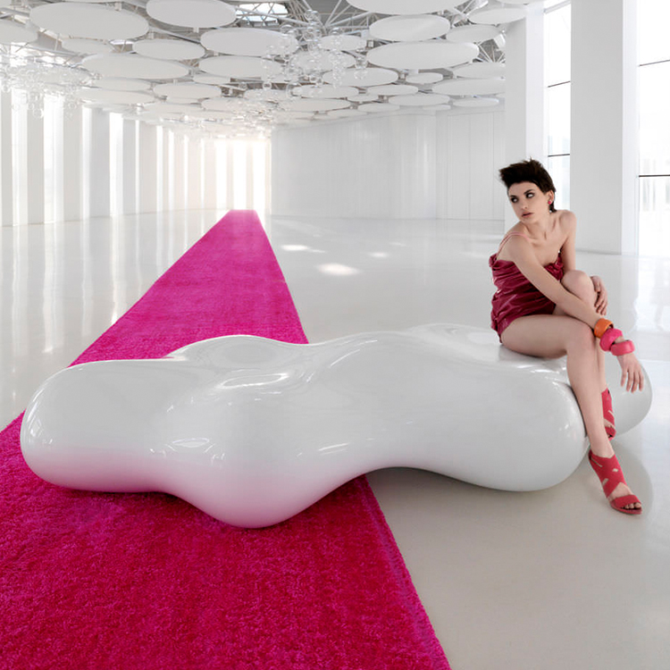 西班牙溫頓休閑凳 玻璃鋼戶內(nèi)外休閑長凳LAVA 躺椅 大床 大石頭花狀