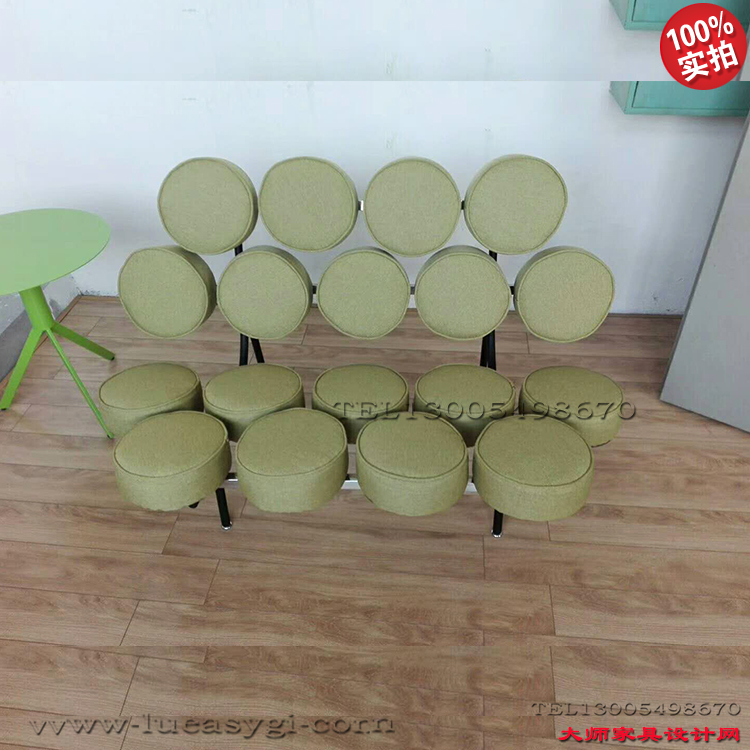 五金家具 意大利美國沙發(fā)尼爾森 餐飲商務(wù)顏色可定鼓椅棉花糖Sofa糖果