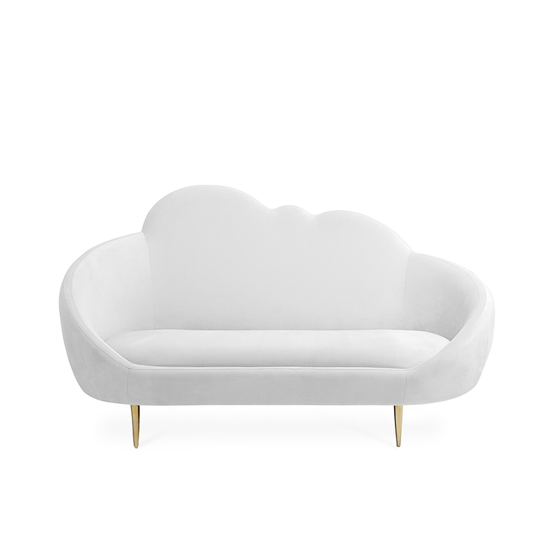 北歐法式宮廷簡約現(xiàn)代售樓處不銹鋼貴妃布藝創(chuàng)意喬納森·阿德勒醚長椅設(shè)計師三人組合云朵沙發(fā)貴妃榻