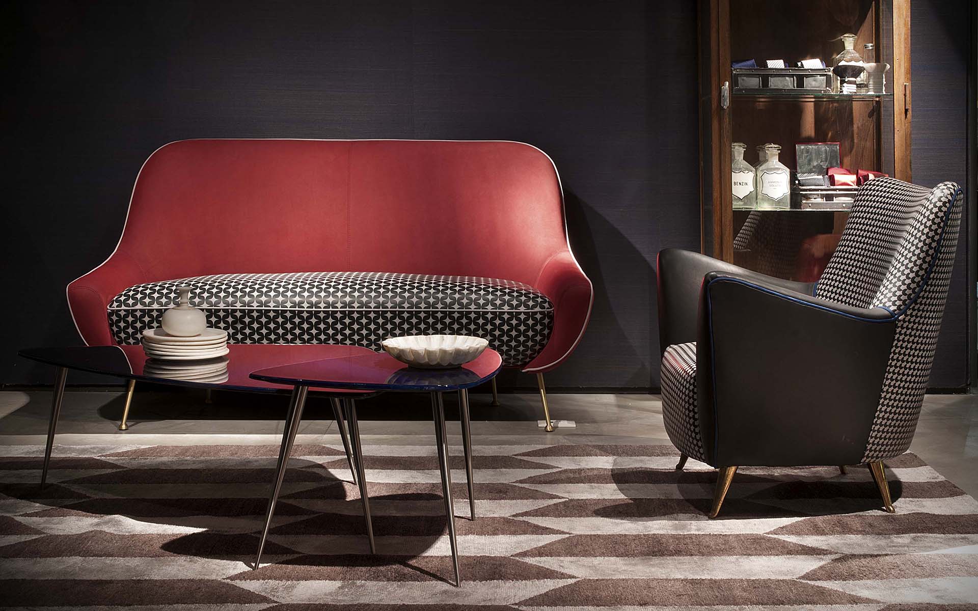 北歐意大利設(shè)計(jì)師家具 雙人非對(duì)稱(chēng)沙發(fā) 五金電鍍腳 人體工學(xué)扶手躺靠沙發(fā)