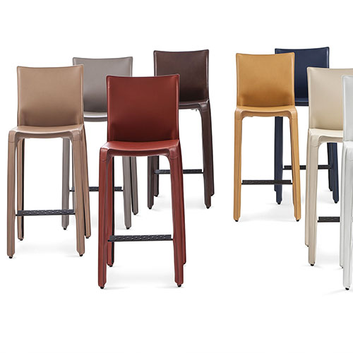 高級定制馬鞍椅馬鞍皮 硬皮椅 無扶手中厚皮酒吧咖啡廳 北歐設計師 現(xiàn)代極簡單