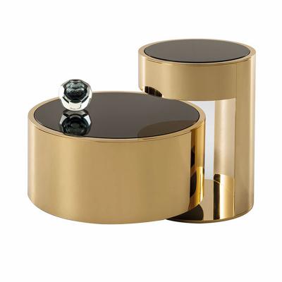 定制 大氣土豪金黑鈦茶幾 北歐意大利大品牌茶幾組合 fendi Tea table別墅客廳酒店大堂