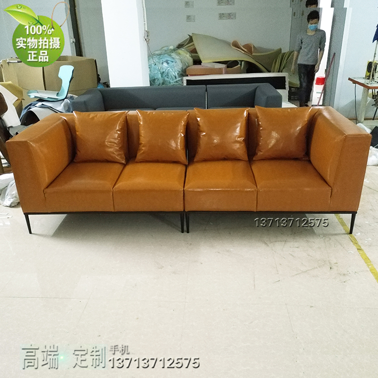 北歐設(shè)計(jì)師 簡(jiǎn)潔五金沙發(fā)辦公酒店會(huì)所 家用商用 雙人多人拼組合