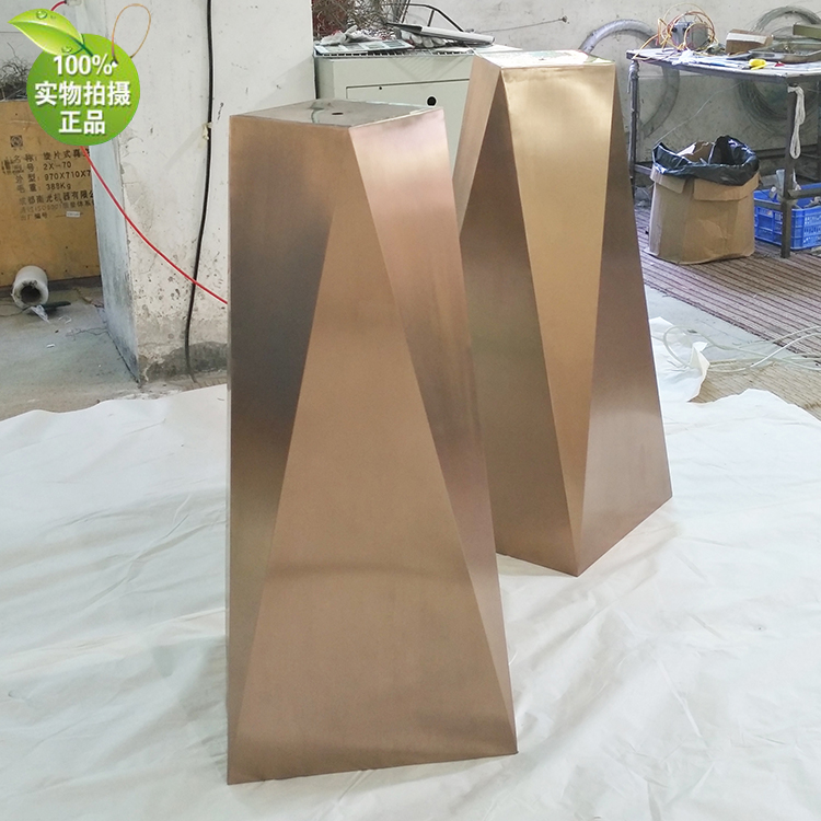 不銹鋼銅色黃金色電鍍 北歐花瓶 花盆花器花盤 五金 酒店會所商場戶外