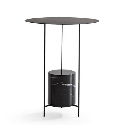 五金鐵藝烤漆不銹鋼電鍍大理石壓腳壓底平衡茶幾邊幾角幾COTTA Round marble coffee table