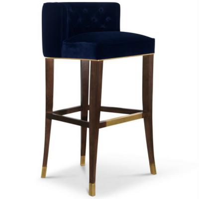 波旁王朝皇室豪華路易十四吧椅 中式高腳椅BRABBU BOURBON  Tufted velvet stool