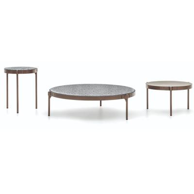 新品 Minotti  TAPE CORD OUTDOOR 茶幾  設(shè)計(jì)者Tape Cord Outdoor 不銹鋼電鍍銅色茶幾花園扣