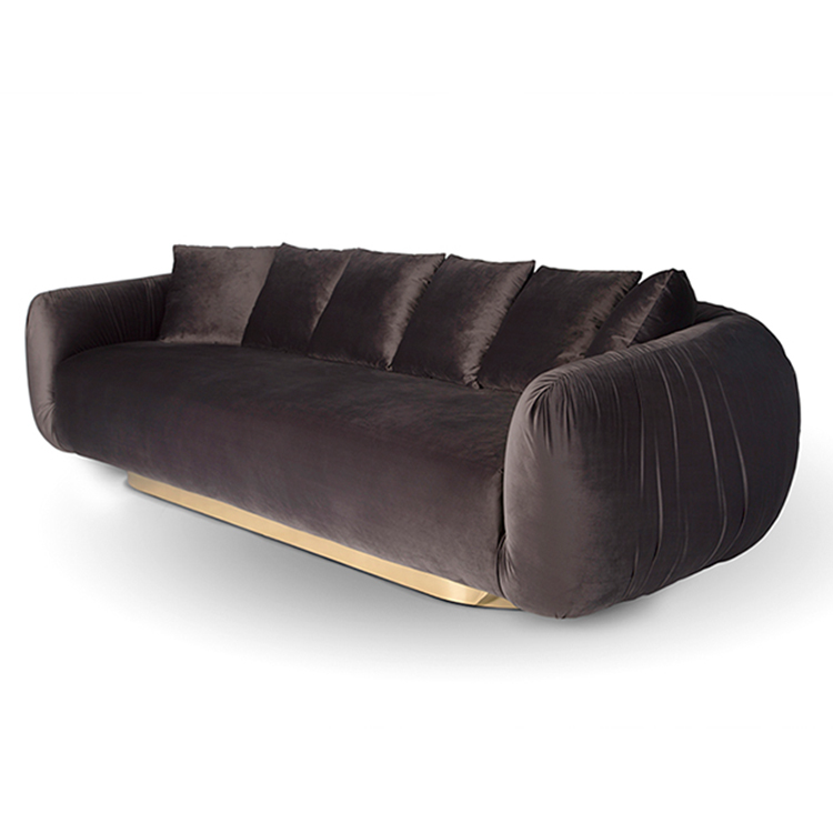 腹部肚子子宮沙發(fā)幸福家具 不銹鋼電鍍金色鈦金五金弧形 弧度沙發(fā)