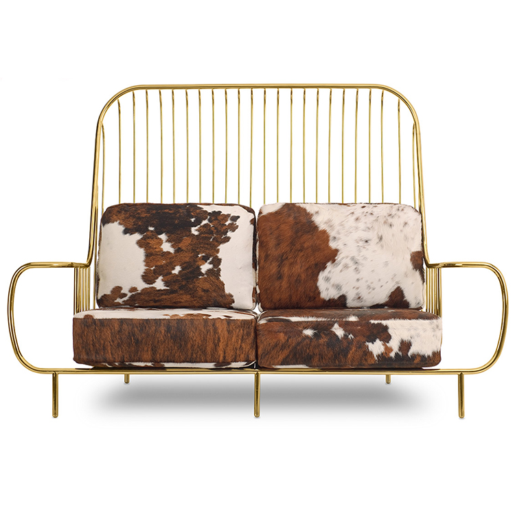 葡萄牙bessa貝薩Liberty Armchair自由扶手椅雙人沙發(fā)椅 高背復(fù)古鳥籠椅 不銹鋼休閑椅 絨布絕配天鵝絨