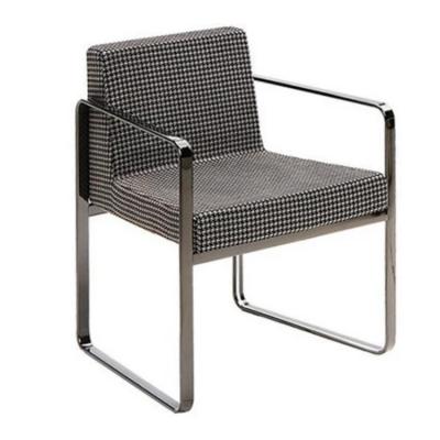 當(dāng)代休閑椅的Midj Afra扶手椅 餐椅休閑椅五金靠背軟包墊子椅