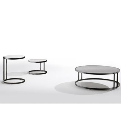 不銹鋼電鍍 無指紋 槍黑 玫瑰金 五金邊幾茶幾 圓形高腳 單腳