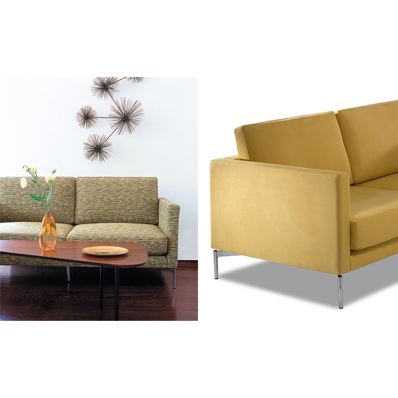 意大利 皮埃爾? 里梭尼長詩長椅雙人位沙發(fā)椅布藝革超纖皮真皮定制小戶型樣品沙發(fā)