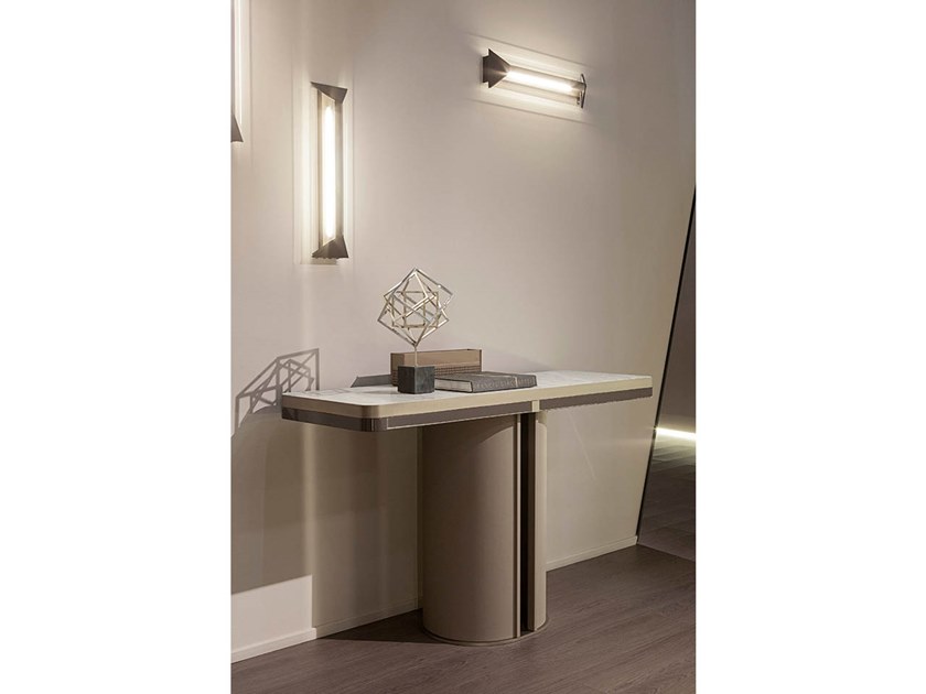 零字形T字 O型玄關(guān)桌 安德里亞·博尼尼 意大利風(fēng)格 不銹鋼電鍍銅色玫瑰金 大理石實(shí)木桌面