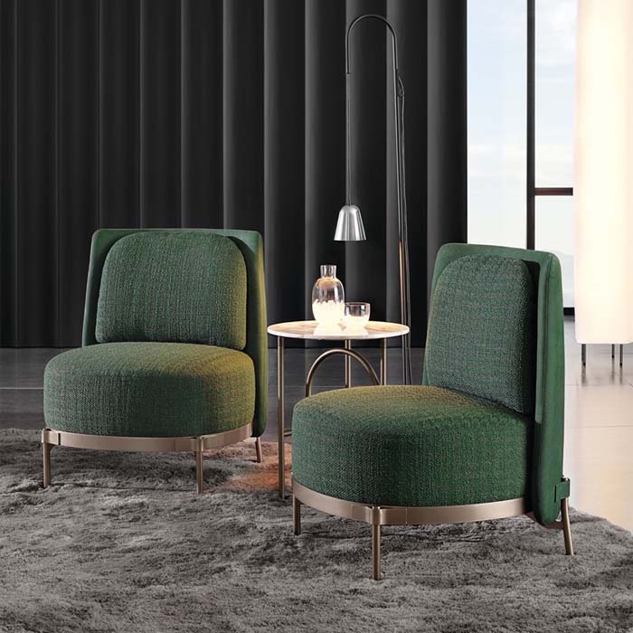 實(shí)物 minotti Tape Bergere Armchair 低背無扶手沙發(fā)椅繃帶椅 高檔會所沙發(fā) 高檔沙發(fā)椅