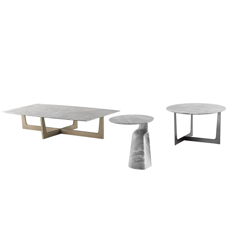 Jean-Marie Massaud  ILARY系列茶幾桌子 不銹鋼五金大理石實(shí)木材質(zhì)顏色可定制家具