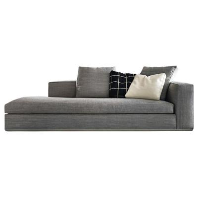 意大利品牌Minotti米諾蒂鮑威爾 躺椅沙發(fā)椅布藝不銹鋼拉絲底框 優(yōu)雅貴妃沙發(fā)