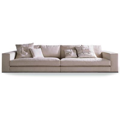 雙人三人沙發(fā)意大利品牌：Minotti直線型一字型辦公家用商用多用途用途酒店會所家具定制 不銹鋼電鍍拉絲腳實木框架