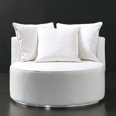 意大利RUGIANO 圓形椅系列 餐椅休閑椅 愛(ài)情座椅 不銹鋼電鍍皮革布藝單人沙發(fā)椅