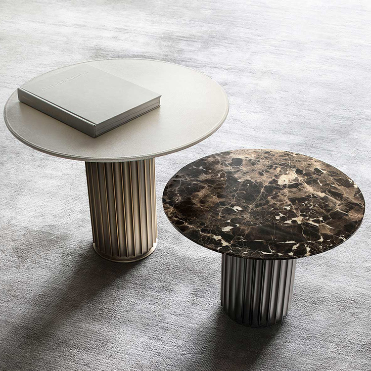 意大利RUGIANO茶幾邊幾角幾手繪 不銹鋼電鍍 五金 烤漆大理石實(shí)木 可定制