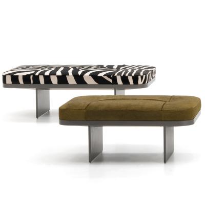 意大利Minotti  Rodolfo Dordoni克萊夫板凳 長椅不銹鋼實木布藝沙發(fā)椅凳