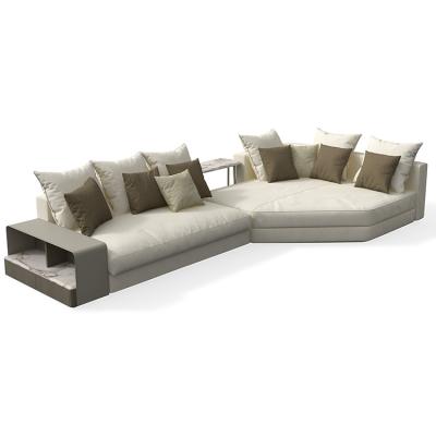 意大利Giorgetti  柜體沙發(fā)茶幾連體 多功能組合沙發(fā)大理石金屬邊幾布藝沙發(fā)體