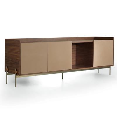 意大利阿斯頓馬丁Italy Aston Martin Sideboard 餐具柜餐邊柜 不銹鋼電鍍銅色金色實(shí)木