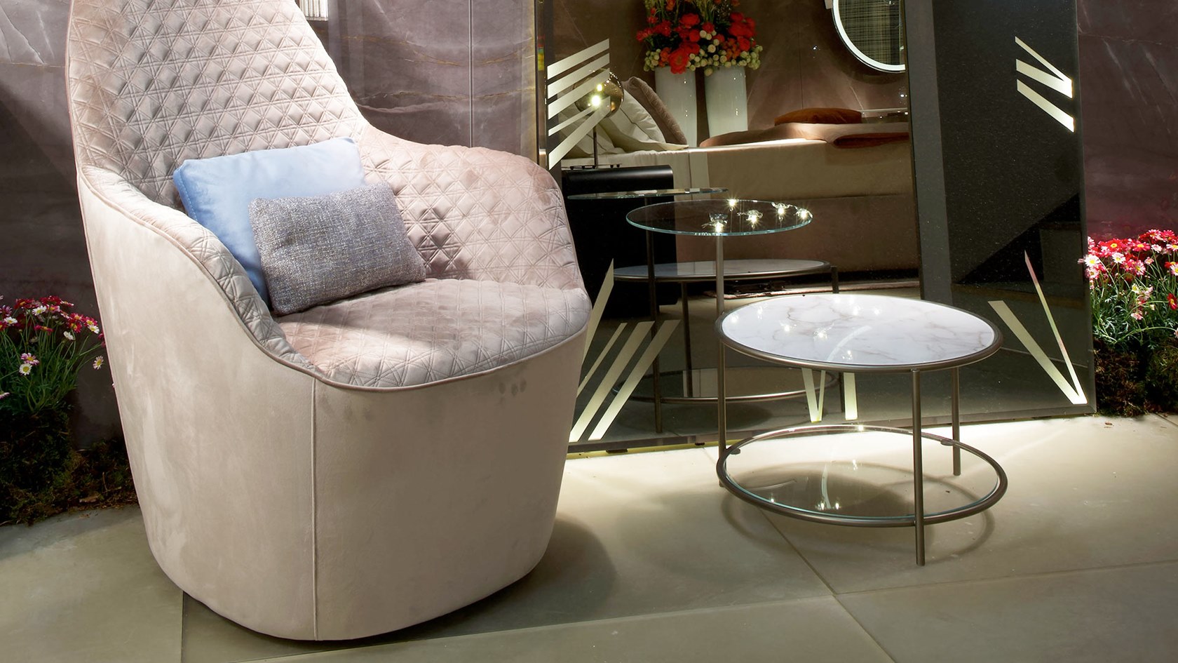 意大利設(shè)計(jì)師 Reflex  EGEO Tea table  Gianmarco Codato, Luciano Trevisiol  埃戈茶幾不銹鋼無指紋技術(shù)鋼化玻璃